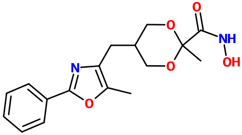 (image for) MC004280 N-Hydroxy-2-methyl-5-[(5-methyl-2-phenyl-4-oxazolyl)methyl]-1,3-dioxane-2-carboxamide